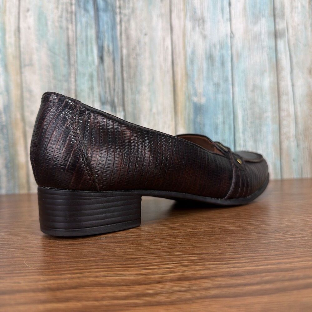 Naturalizer Benefit Womens Size 9.5 M Brown Croc Faux Leather Shoes - Picture 10 of 11